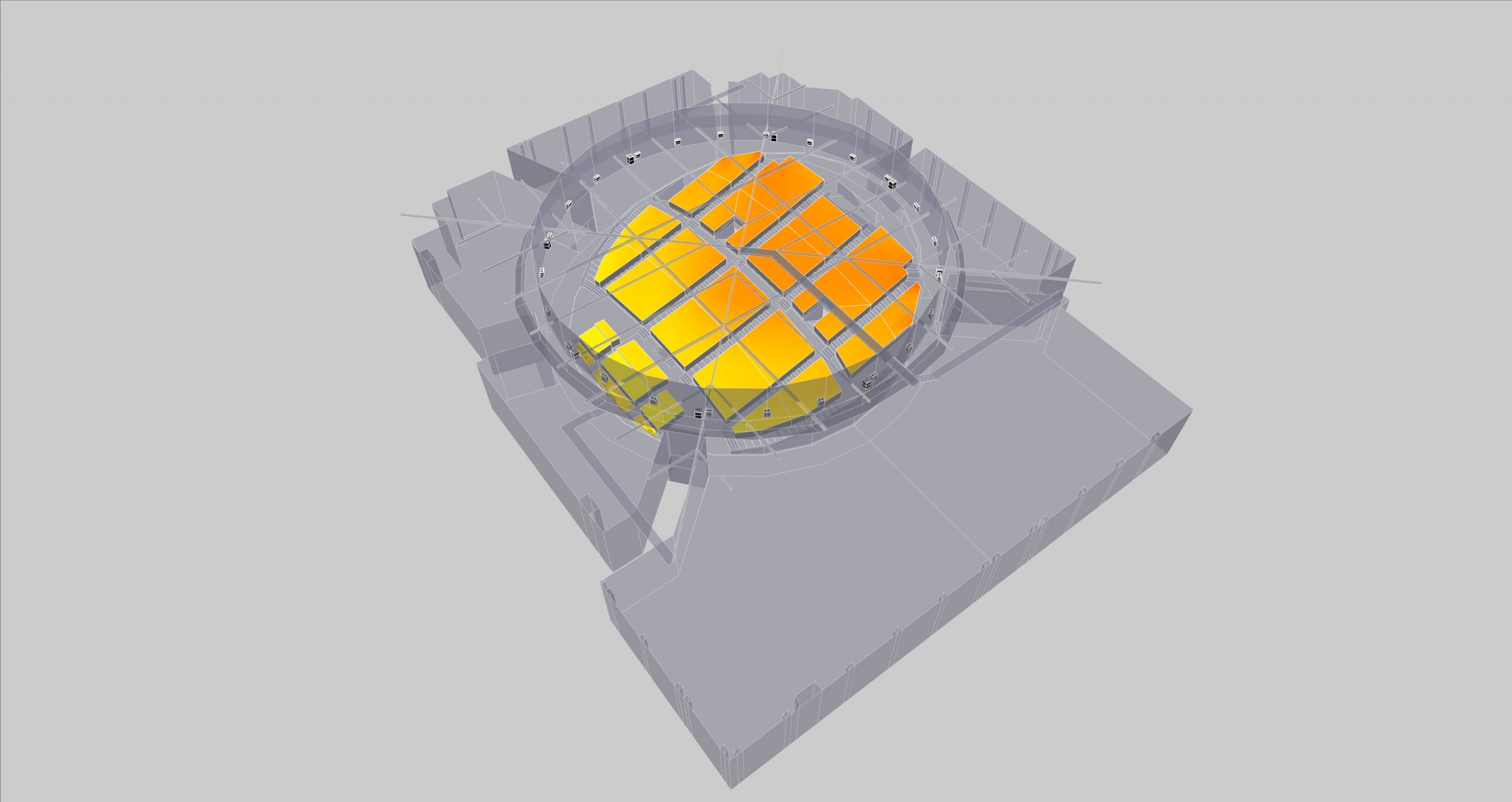 3D Model of sound system set up by L-Acoustics at the Puy du Fou for Le Dernier Panache