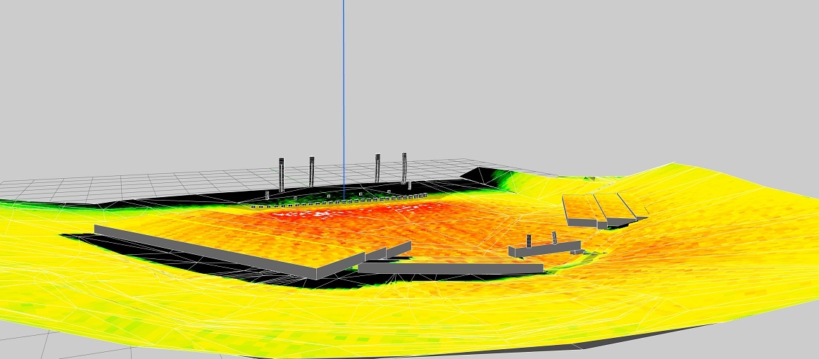 3D Model of sound system set up by L-Acoustics at the Tomorrowland Festival