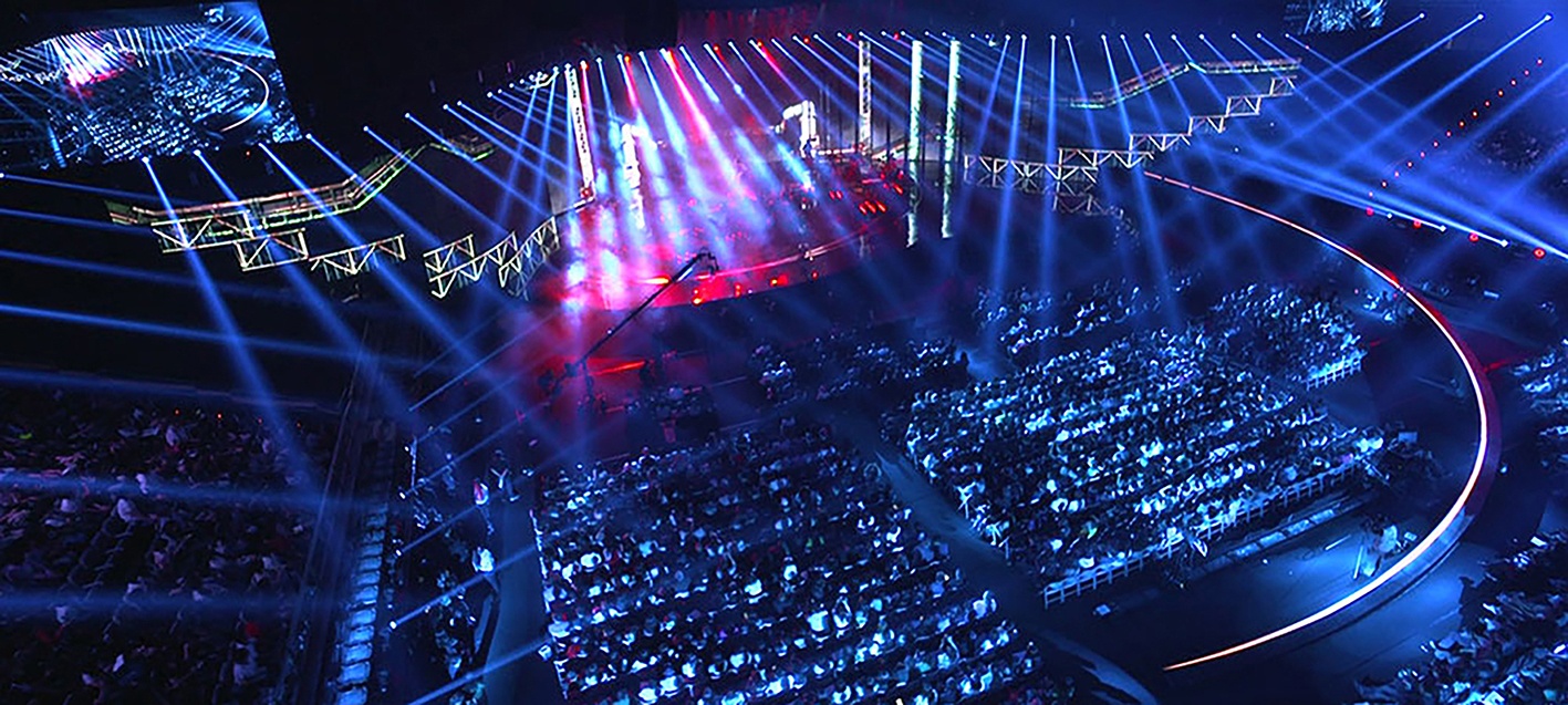 Project photos of K1 and K2 sound system set up for the Golden Melody Awards at the Taipei Arena, Taiwan