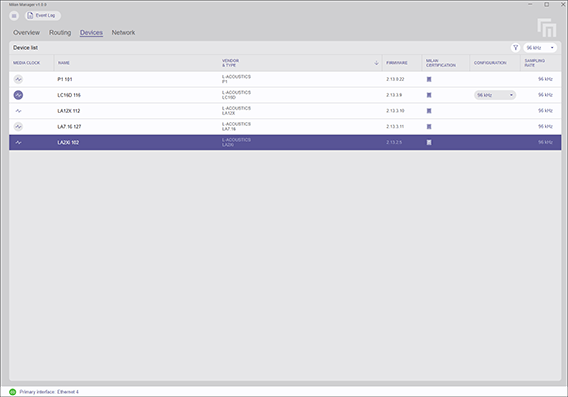 Network configuration