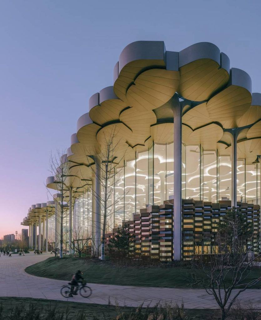 The stunning glass-lined Beijing City Library was unveiled in December 2023