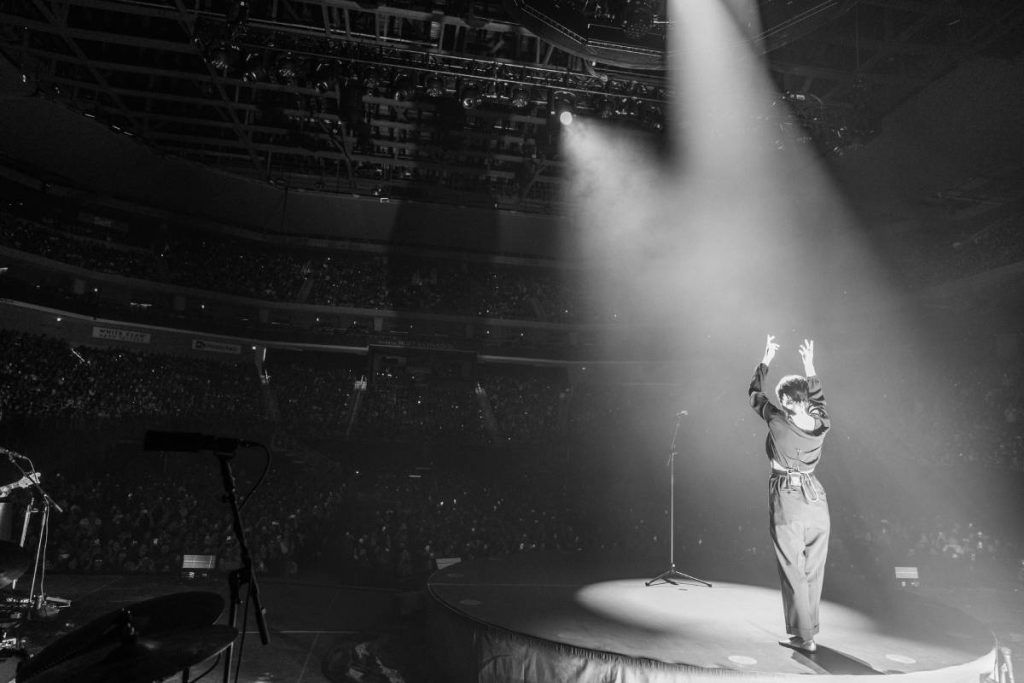 Mitski performing to a packed house at Moody Center in Austin, Texas (photo credit: Lexie Alley)