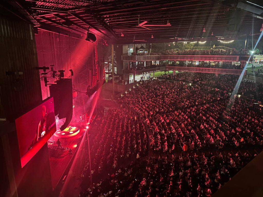 Mitski live at Merriweather Post Pavilion in Columbia, Maryland with an L-Acoustics K Series professional sound system