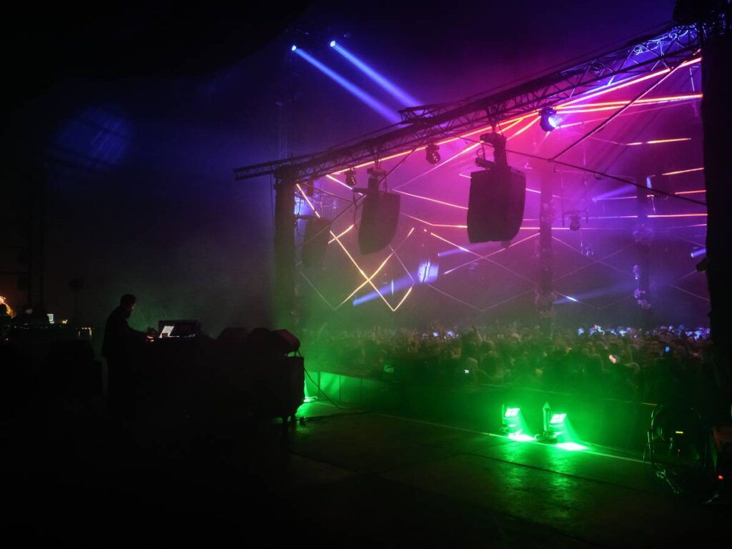 Max Cooper, shown here at Polygon Live London, performed at the L-Acoustics Keynote 2025 using L-Acoustics DJ, the first complete solution to transform stereo into a true spatial audio experience. Photo credit: Maria Zhytnikova