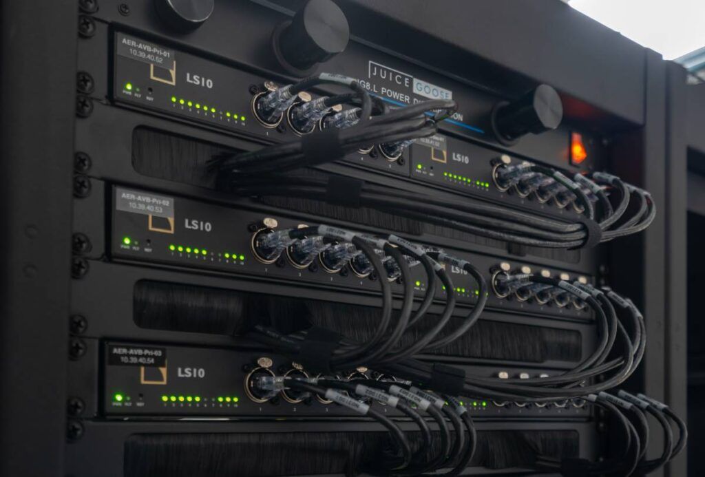 L-Acoustics LS10 switches provide the Milan-AVB networking
