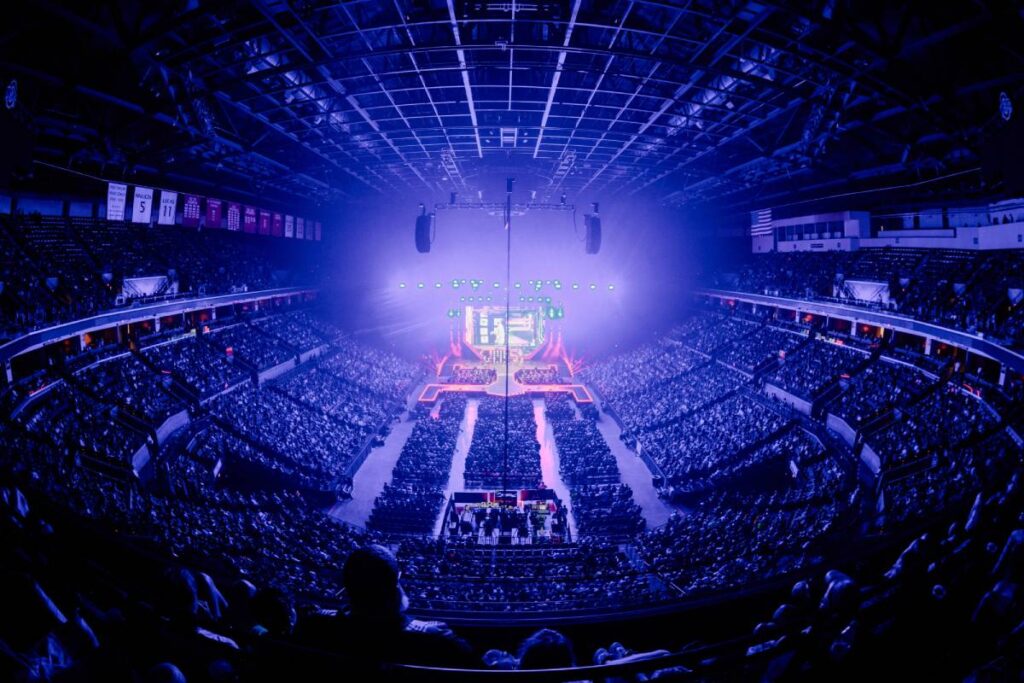 Dude Perfect’s show at Columbus, Ohio’s Schottenstein Center, one of the many packed arenas on the tour