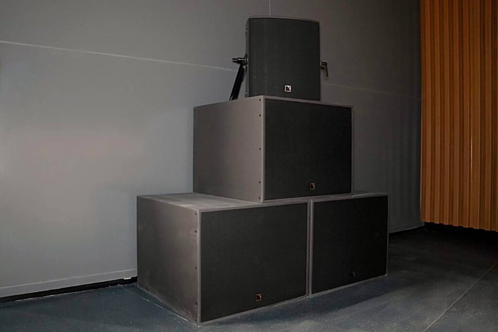 L-Acoustics X12 provide in-fill while SB18 II subwoofers deliver extended low-end frequency response