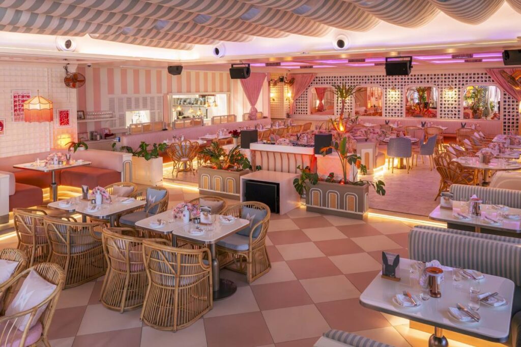 The powerhouse L/R combination of L-Acoustics X8 and SB18 speakers anchors Mami Rose Bangkok's DJ booth