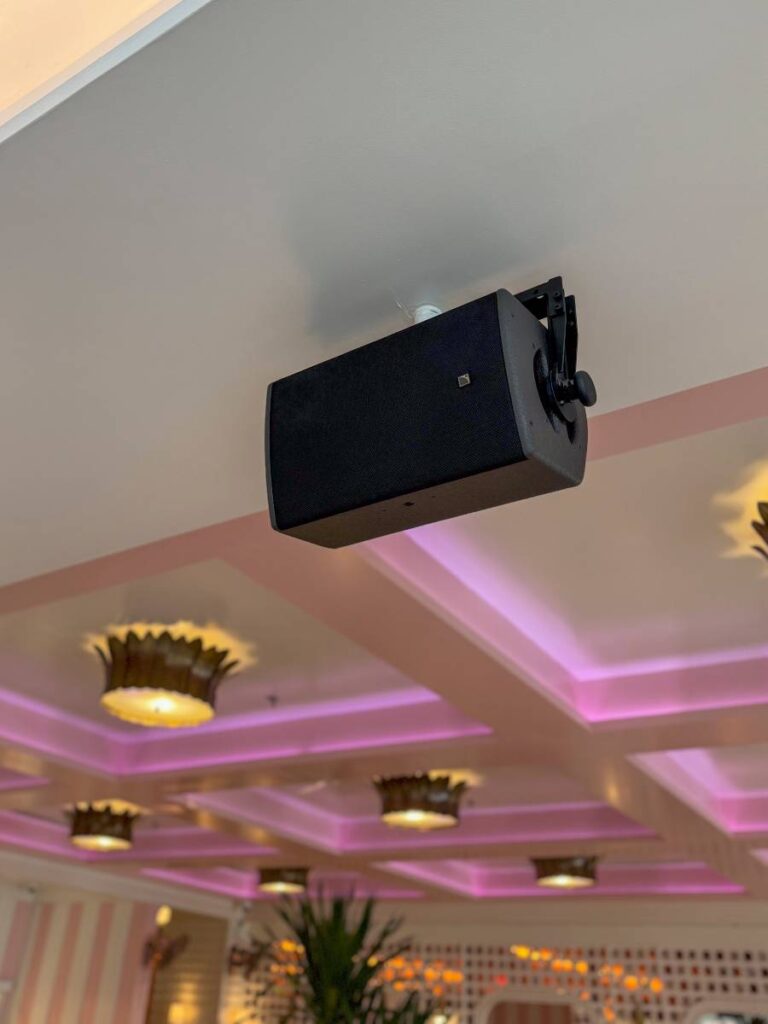 L-Acoustics X8 speakers provide seamless audio coverage behind the DJ booth at Mami Rose Bangkok
