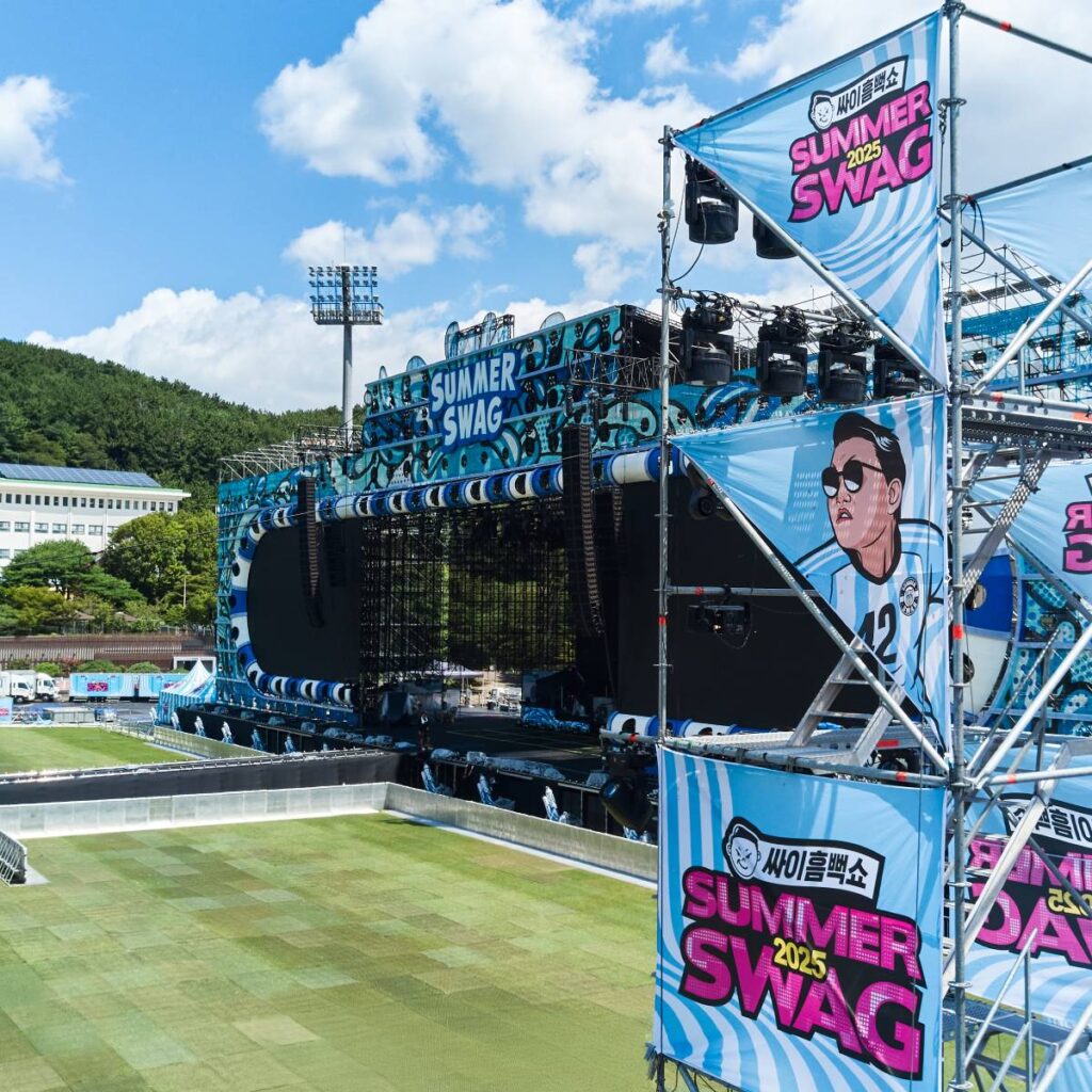 PSY’s Summer Swag 2025 concerts relied entirely on L-Acoustics K Series concert sound system for uniform coverage to the entire audience