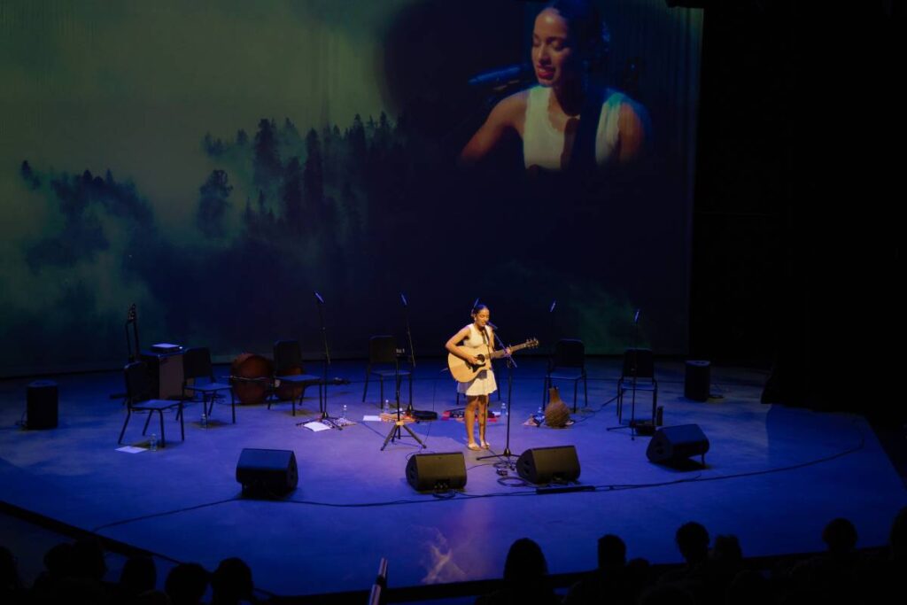 Coaxial L-Acoustics X15 HiQ wedges are used for onstage monitoring (photo credit: Jose Figueroa)