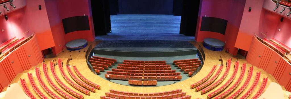 The 1,320-seat Anhui Bai Xi Cheng Acrobatic Theatre features L-ISA Hyperreal Sound and Ambiance technology, creating immersive three-dimensional audio for acrobatic performances