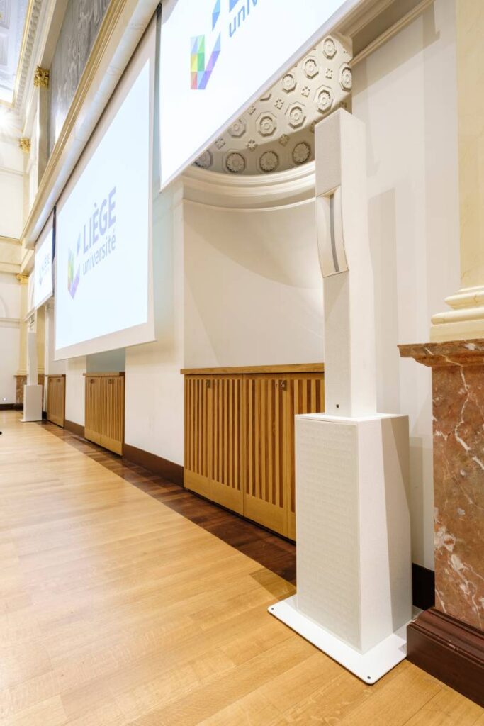 L-Acoustics Syva have slim profiles that blend into architectural spaces, essential in heritage venues where bulky speaker systems would be visually intrusive ©Alexandre Aretz