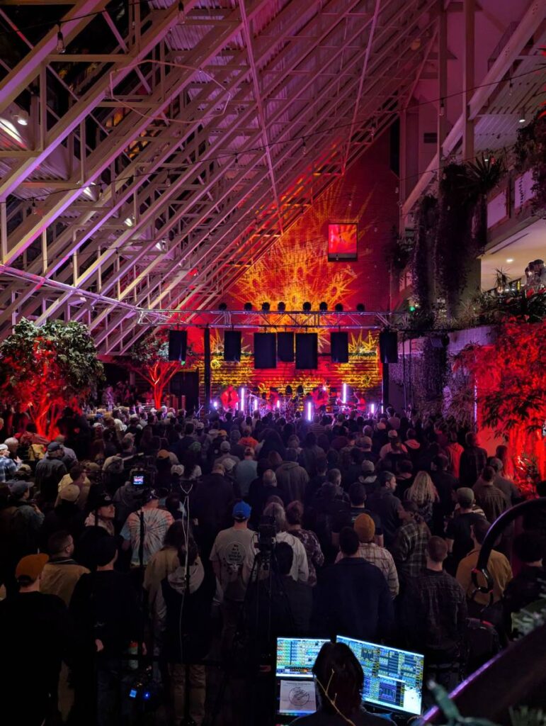 Eggy recently performed two immersive shows at Tree House Brewing on an L-Acoustics A Series system deployed by Klondike Sound featuring L-ISA technology